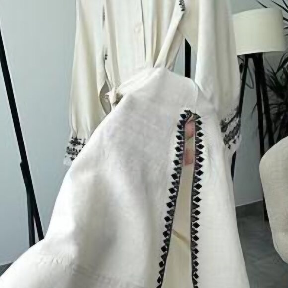 H&m linen midi kaftan dress - Picture 6 of 7